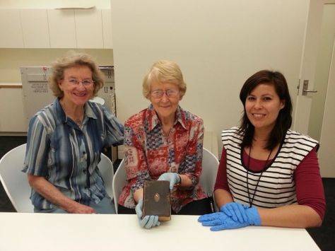 Helena Stretton, Helen Woolcock and Assistant Curator, Carmen Burton on the day of the visit, August 2013