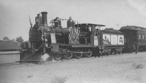 Recruitment and War Bond train, Emerald, c1916. The Workshops Rail Museum / Queensland Rail collection.