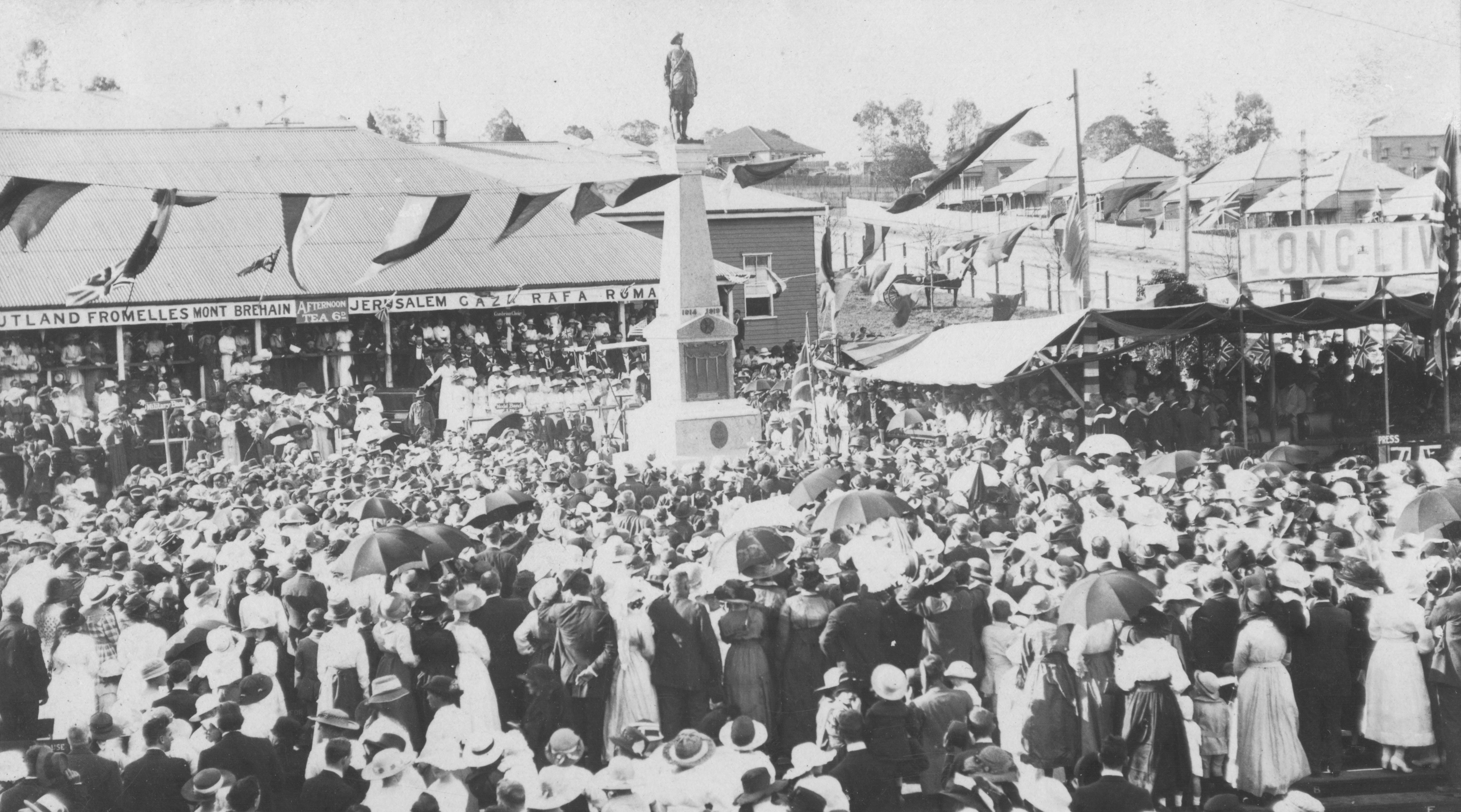 Unveiling Ceremony of the Memorial at the Ipswich Railway Workshops, September 1919.
