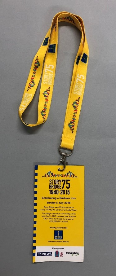 Lanyard from the 75th Anniversary of the opening of the bridge.