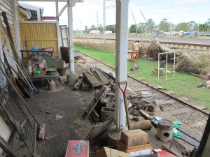 objects removed to clean mud from galleries
