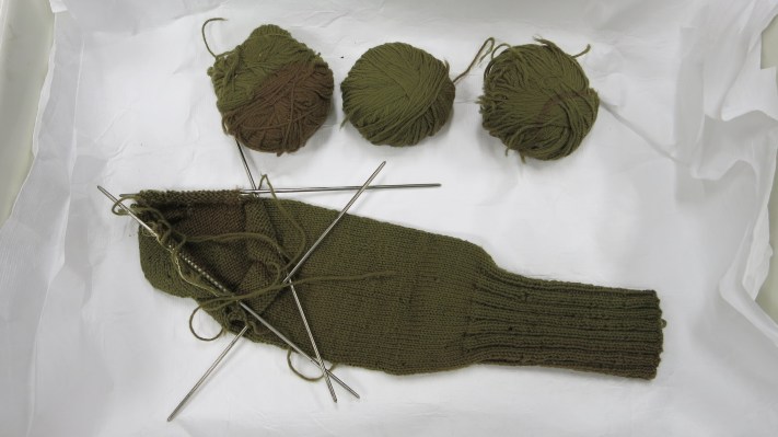 note the colour change from brown to green 